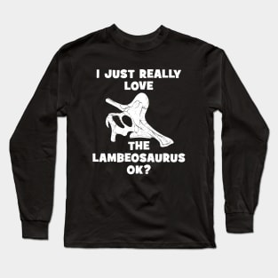 Lambeosaurus fossil skull Long Sleeve T-Shirt